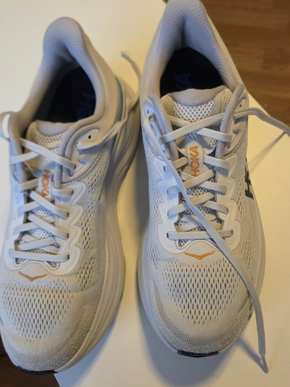 HOKA Bondi 9 Men's Size 12 D Stardust Cosmic Grey Running Shoes 1162011 SSTC
